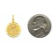 14K Yellow Gold Sweet Sixteen Disc Charm Pendant Jewerly 23mm x 15mm